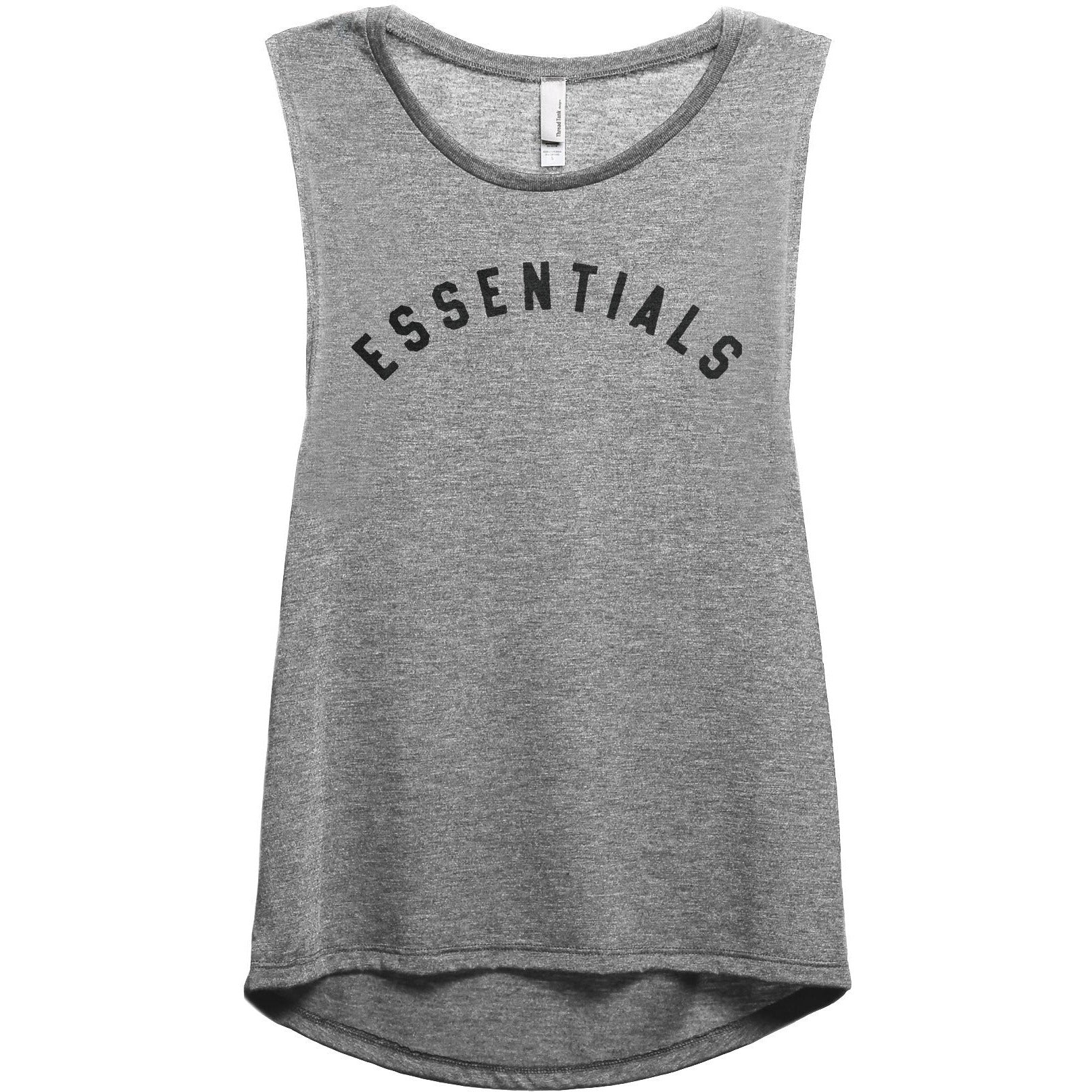 Essentials Women's Relaxed Muscle Tank Tee Heather Grey