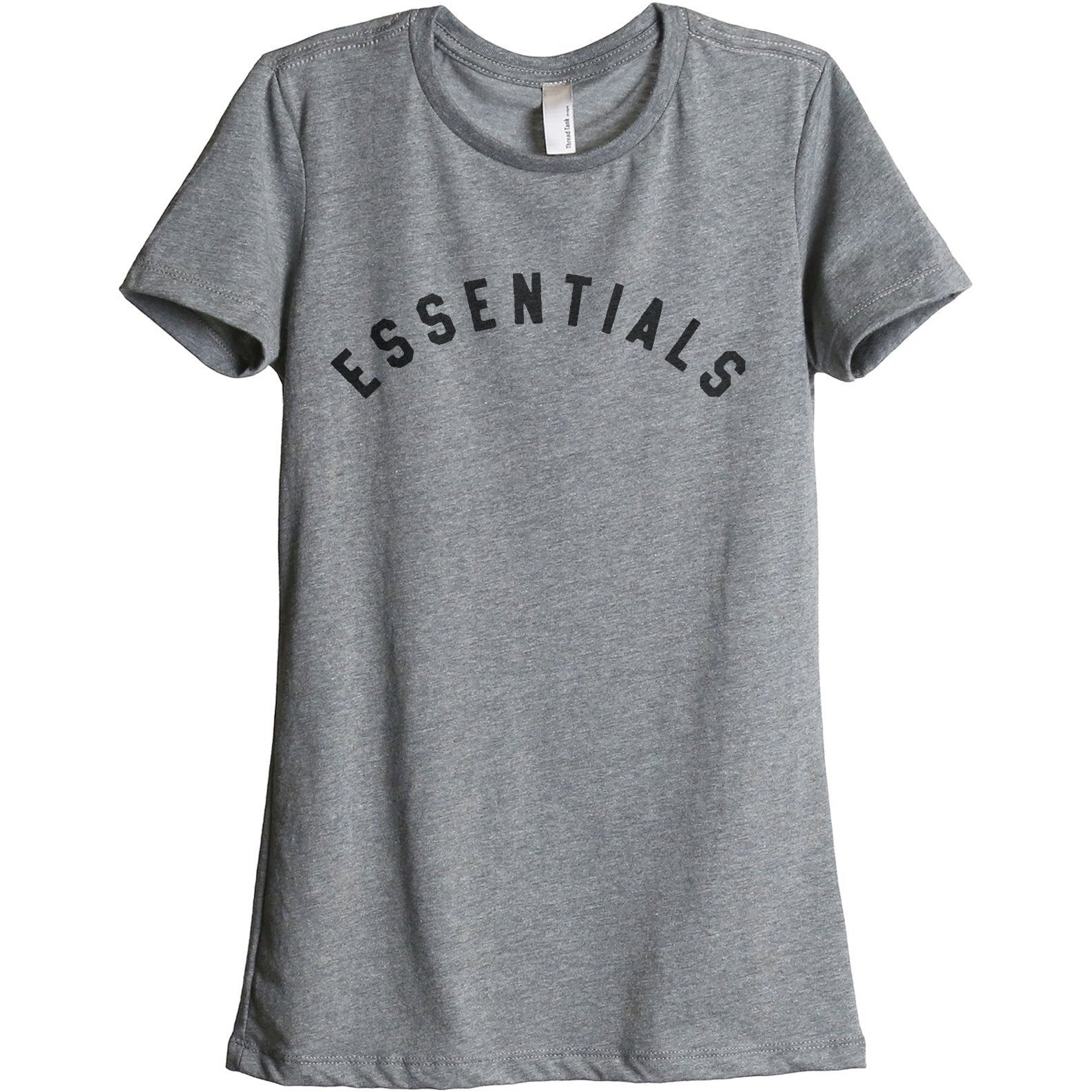 Essentials Women's Relaxed Crewneck T-Shirt Top Tee Heather Grey