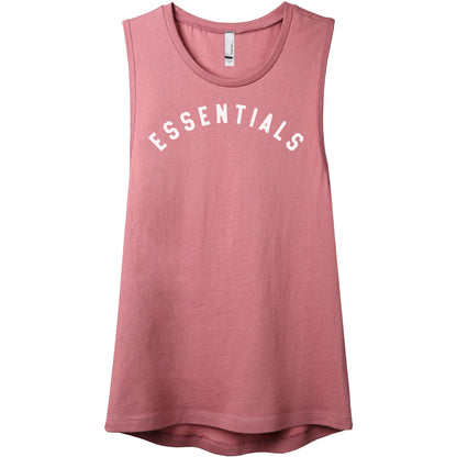 Essentials Women's Relaxed Muscle Tank Tee Rouge