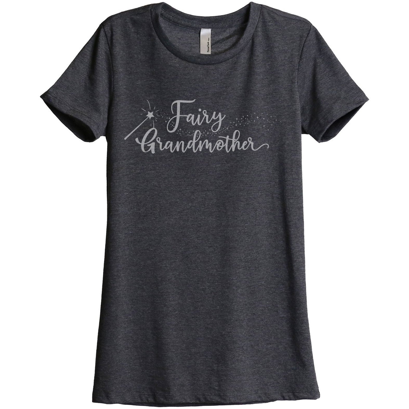 Fairy Grandmother Women's Relaxed Crewneck T-Shirt Top Tee Charcoal Grey
