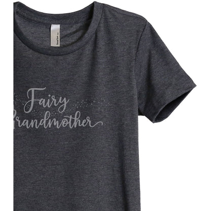 Fairy Grandmother Women's Relaxed Crewneck T-Shirt Top Tee Charcoal Grey Zoom Details