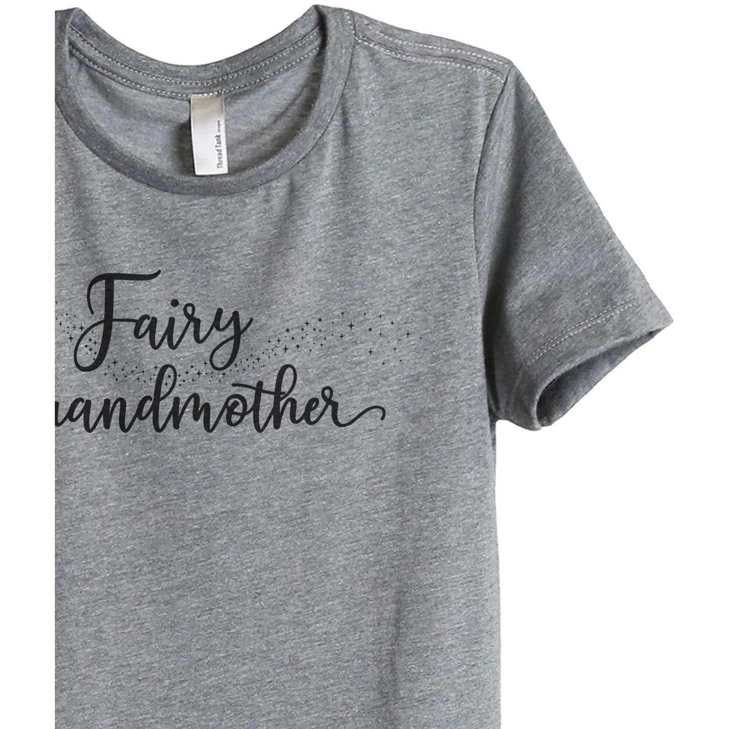 Fairy Grandmother Women's Relaxed Crewneck T-Shirt Top Tee Heather Grey Zoom Details
