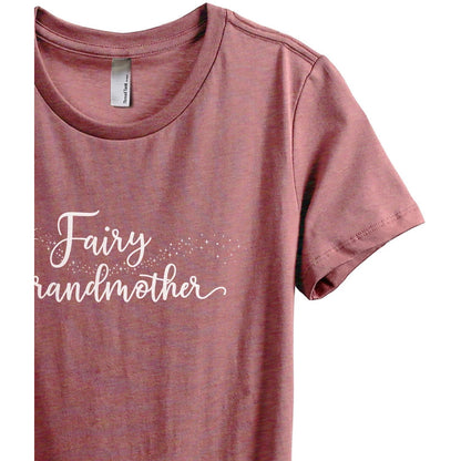 Fairy Grandmother Women's Relaxed Crewneck T-Shirt Top Tee Heather Rouge Zoom Details
