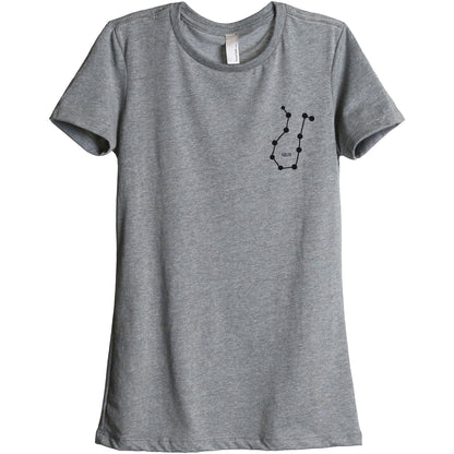 Gemini GEM Constellation Astrology Women's Relaxed Crewneck T-Shirt Top Tee Heather Grey