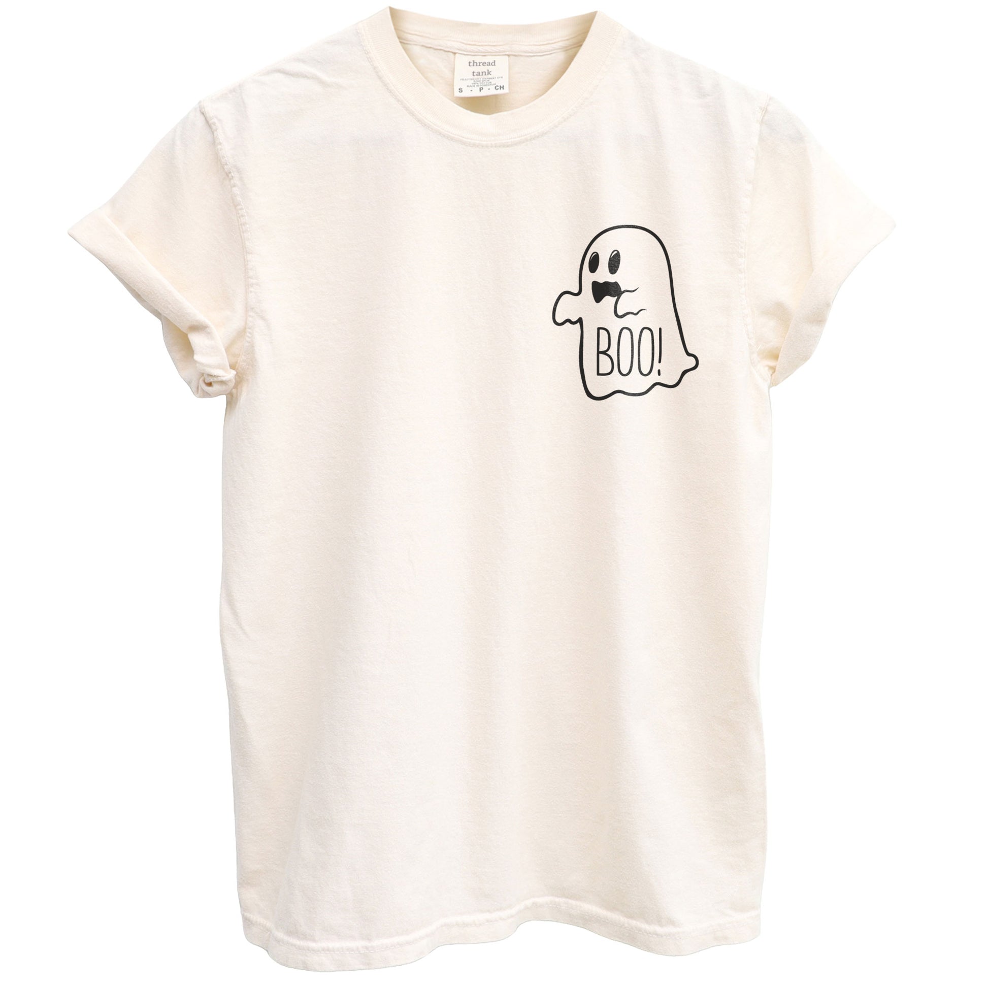 ghost boo oversized garment dyed shirt