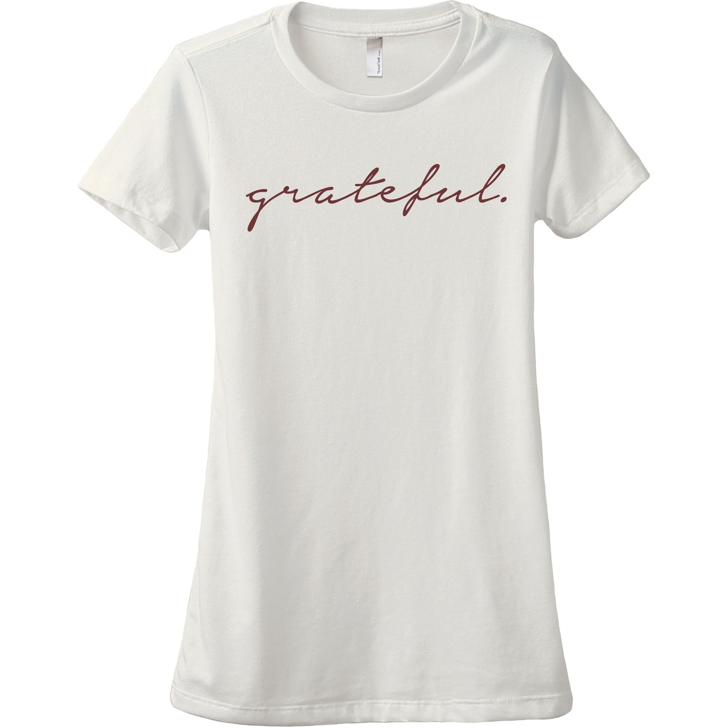 Grateful Women's Relaxed Crewneck T-Shirt Top Tee Vintage White