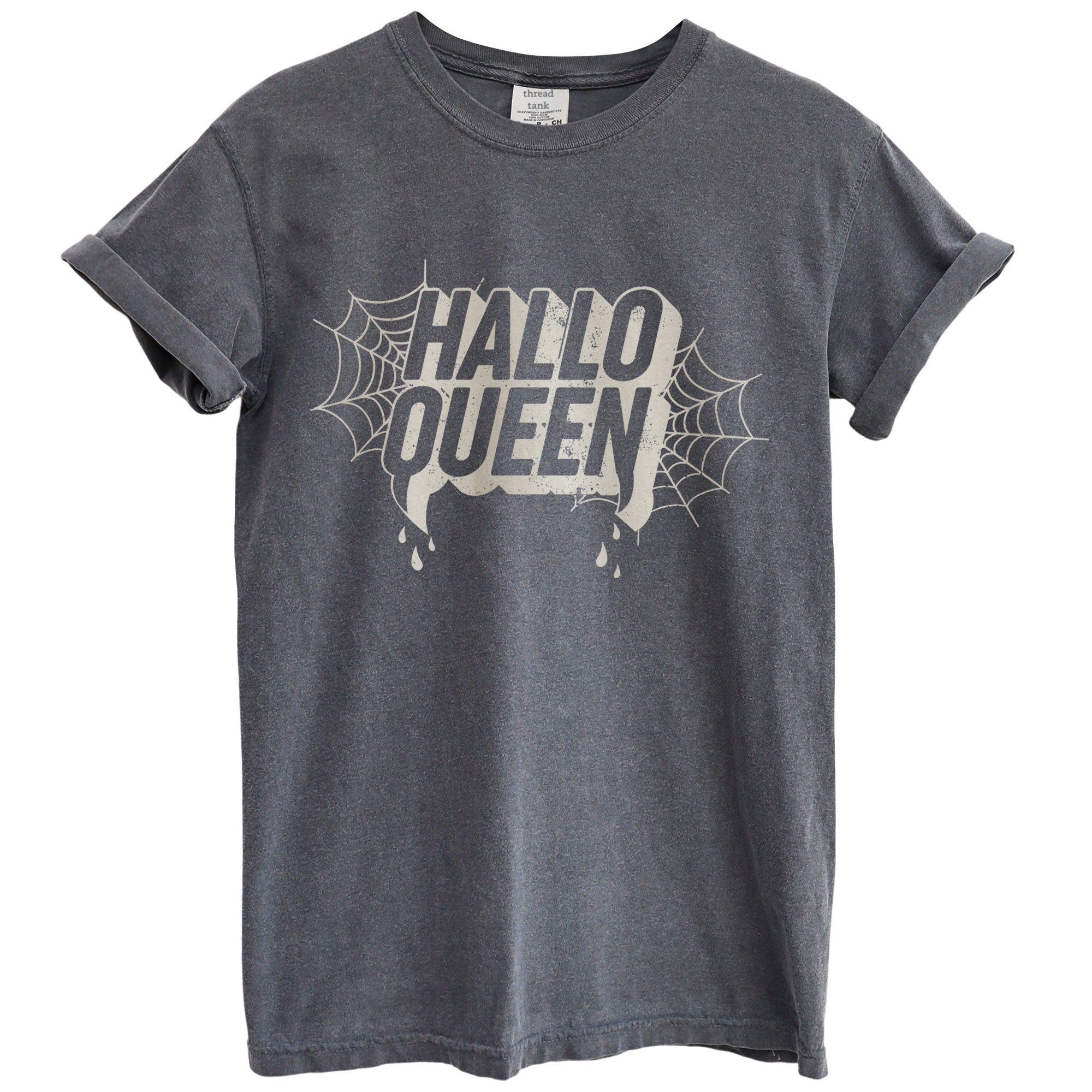 hallo queen oversized garment dyed shirt