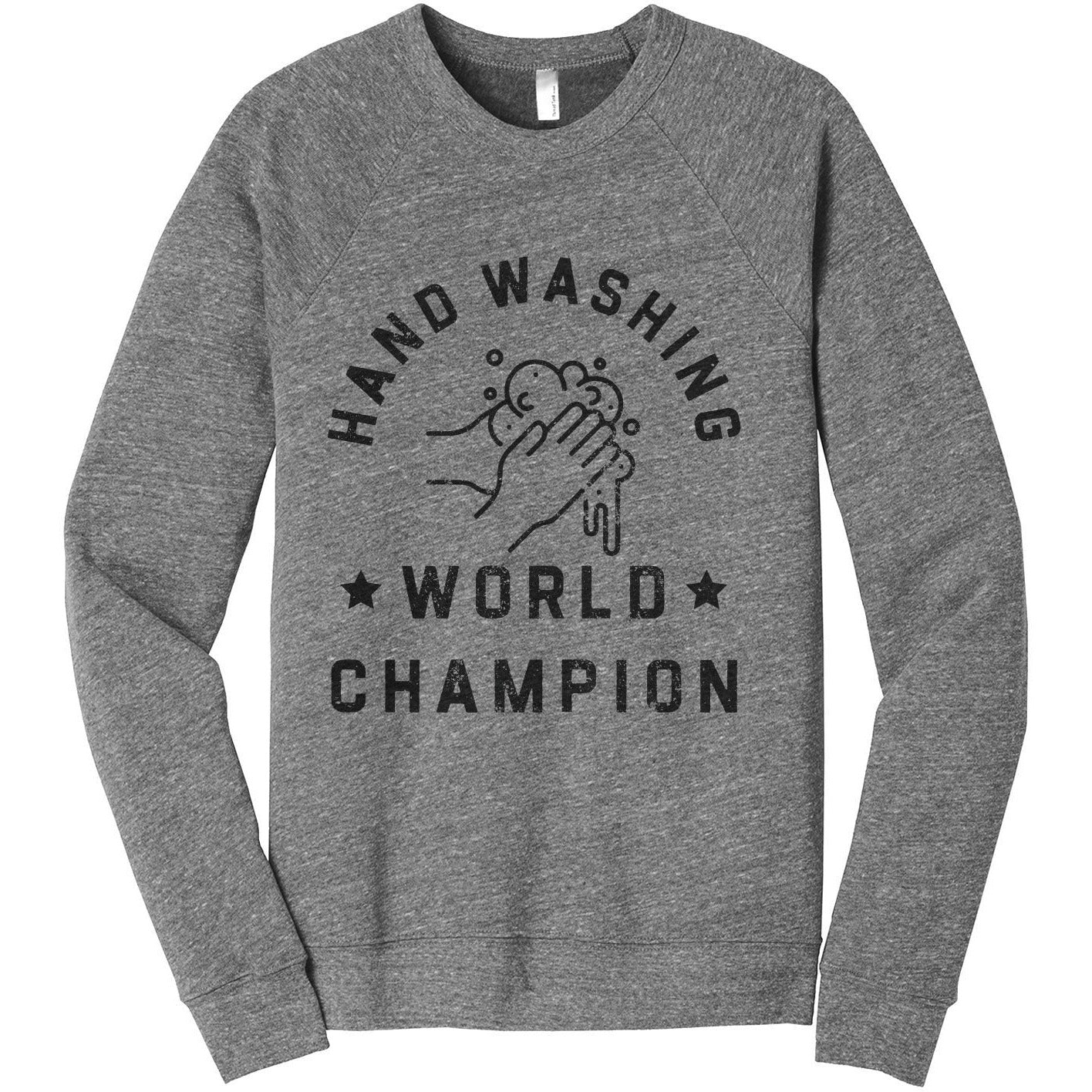 Hand Washing World Champion Women's Cozy Fleece Longsleeves Sweater Rouge Closeup Details