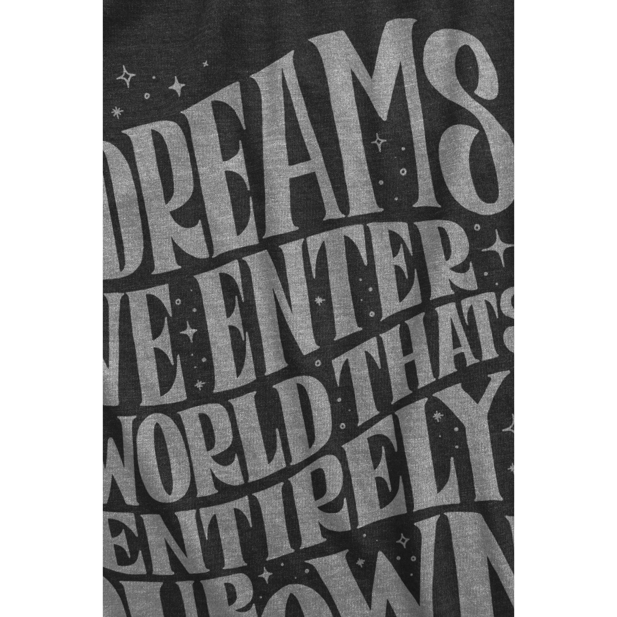 In Dreams We Enter A World That's Entirely Our Own (Harry Potter) Women's Graphic Printed Lightweight Slouchy 3/4 Sleeves Sweatshirt