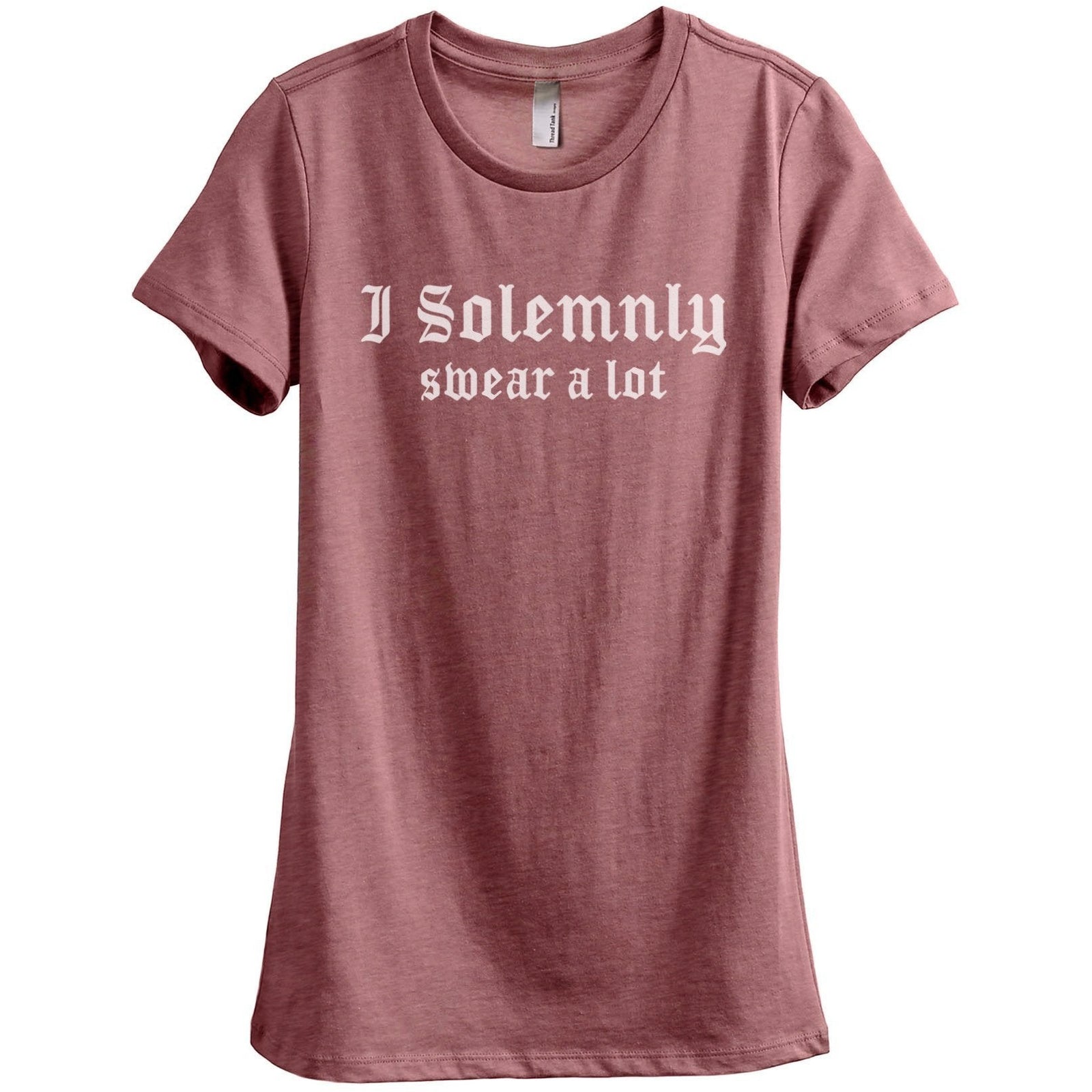 I Solemnly Swear A Lot Women's Relaxed Crewneck Graphic T-Shirt Top Tee ...