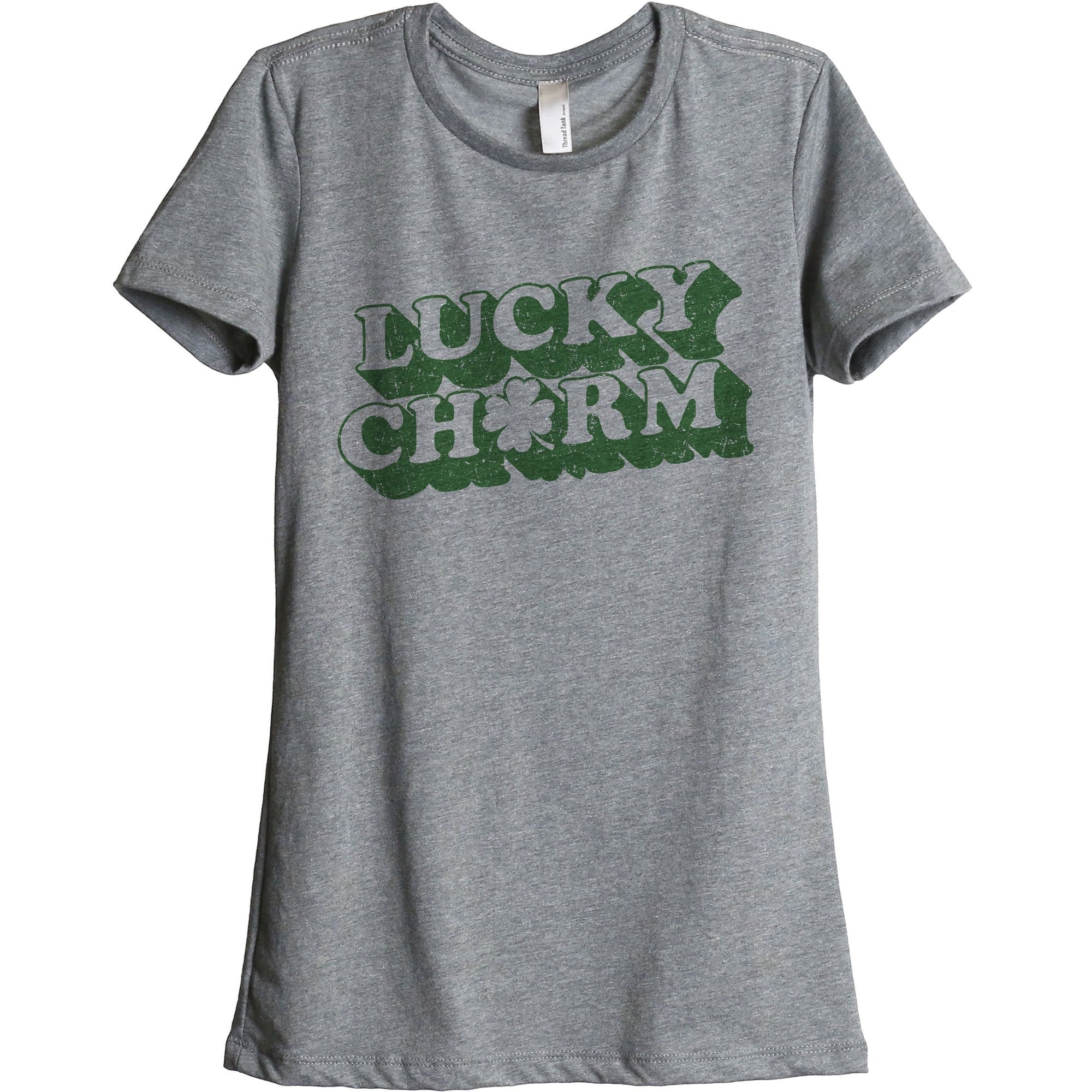 Lucky Brand LUCKY BRAND Womens Green Graphic Short Sleeve Crew