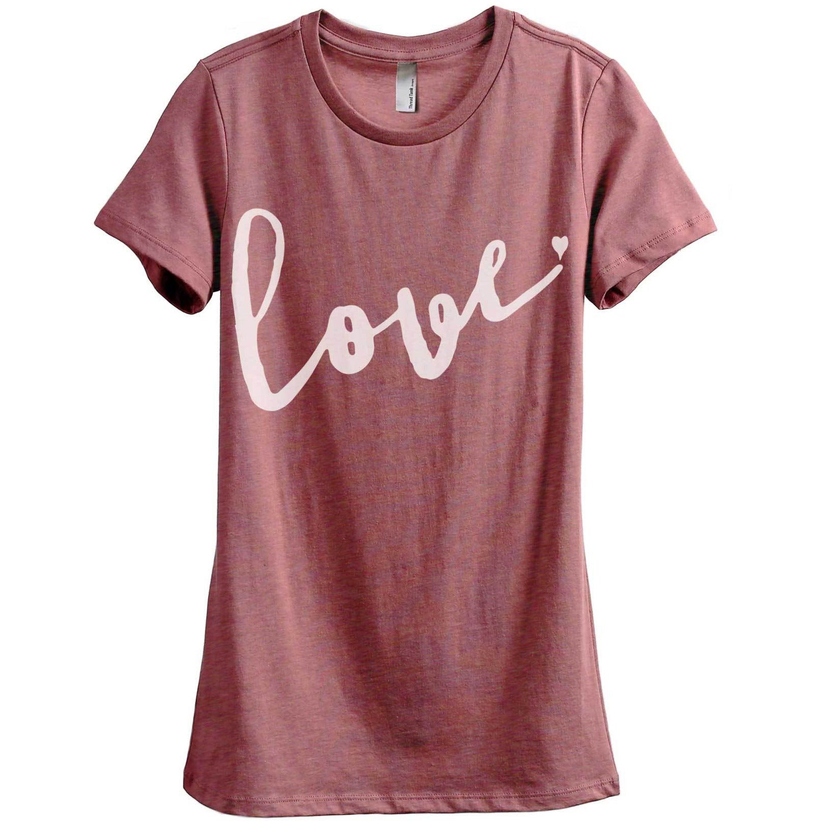 Love Cursive Women's Relaxed Crewneck Graphic T-Shirt Top Tee – Stories ...