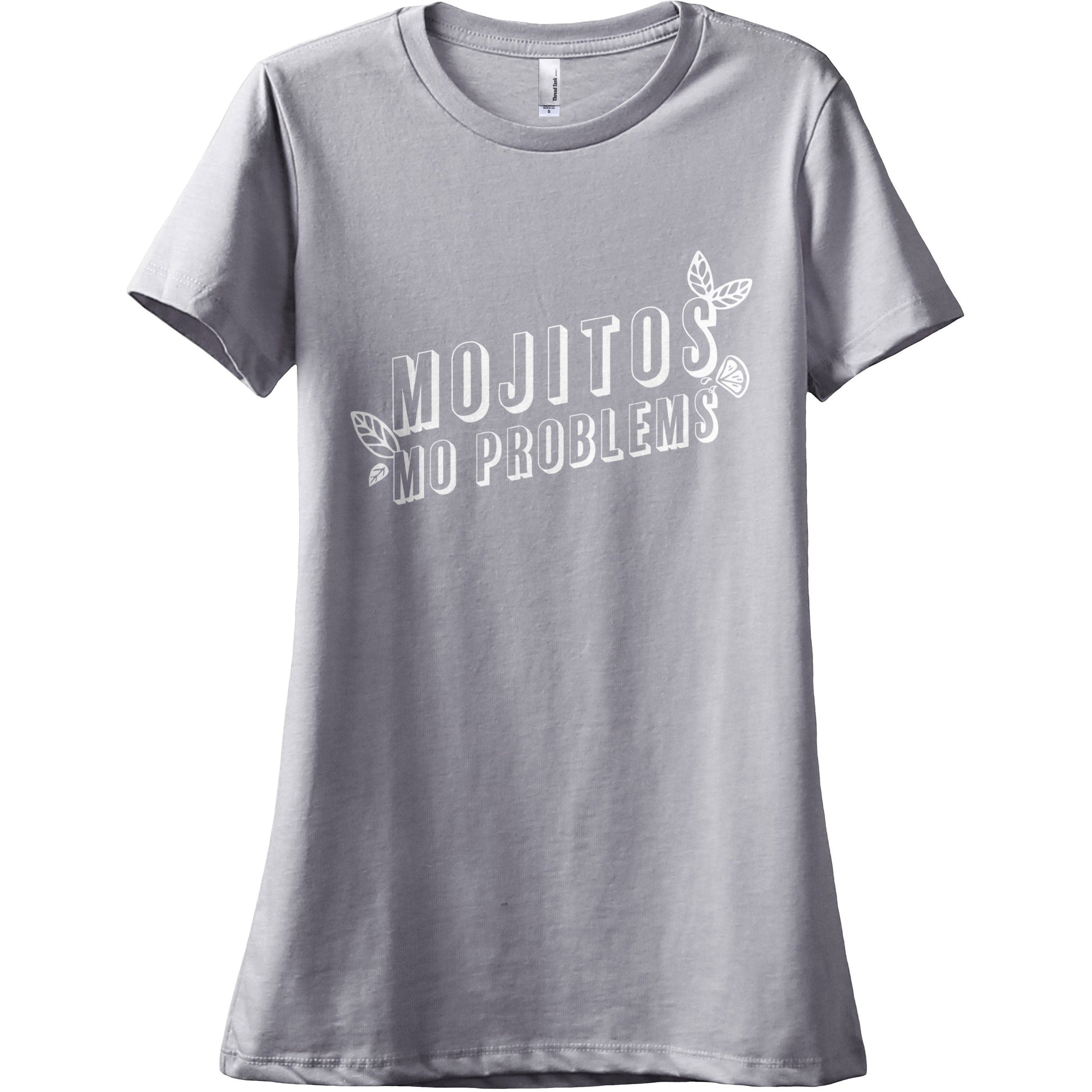 Mojitos, Mo Problems Women's Relaxed Crewneck T-Shirt Top Tee Heather Lilac