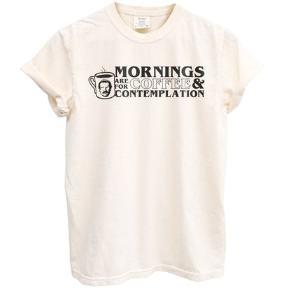 mornings are for coffee and contemplation oversized garment dyed shirt