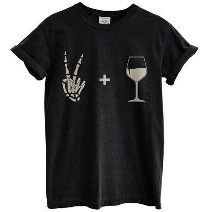 peace and wine oversized garment dyed shirt