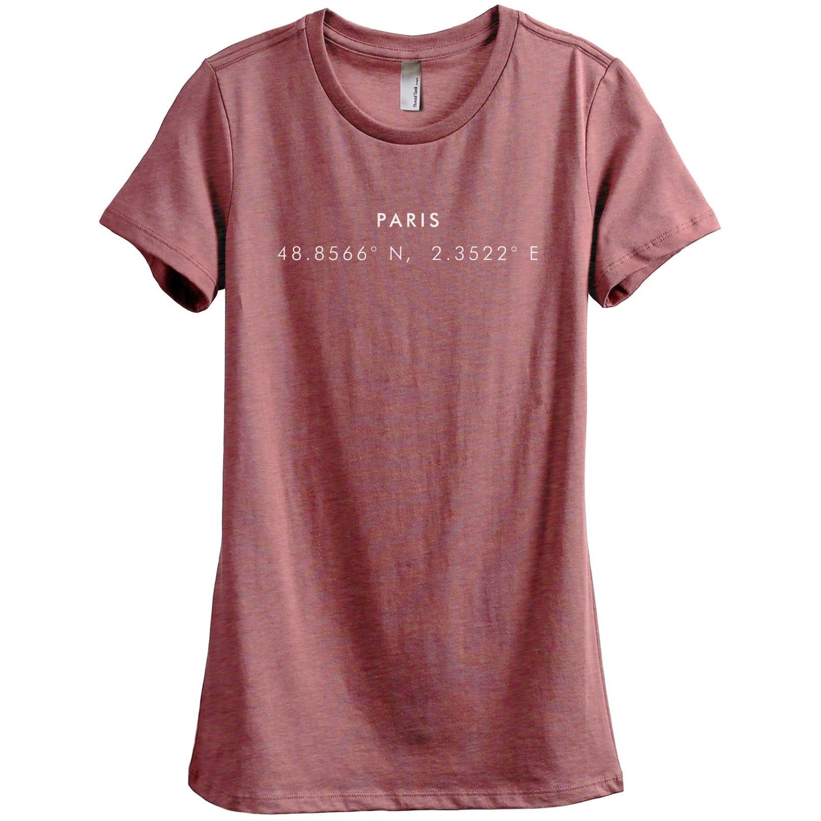 Paris Coordinates Women's Relaxed Crewneck Graphic T-Shirt Top Tee ...