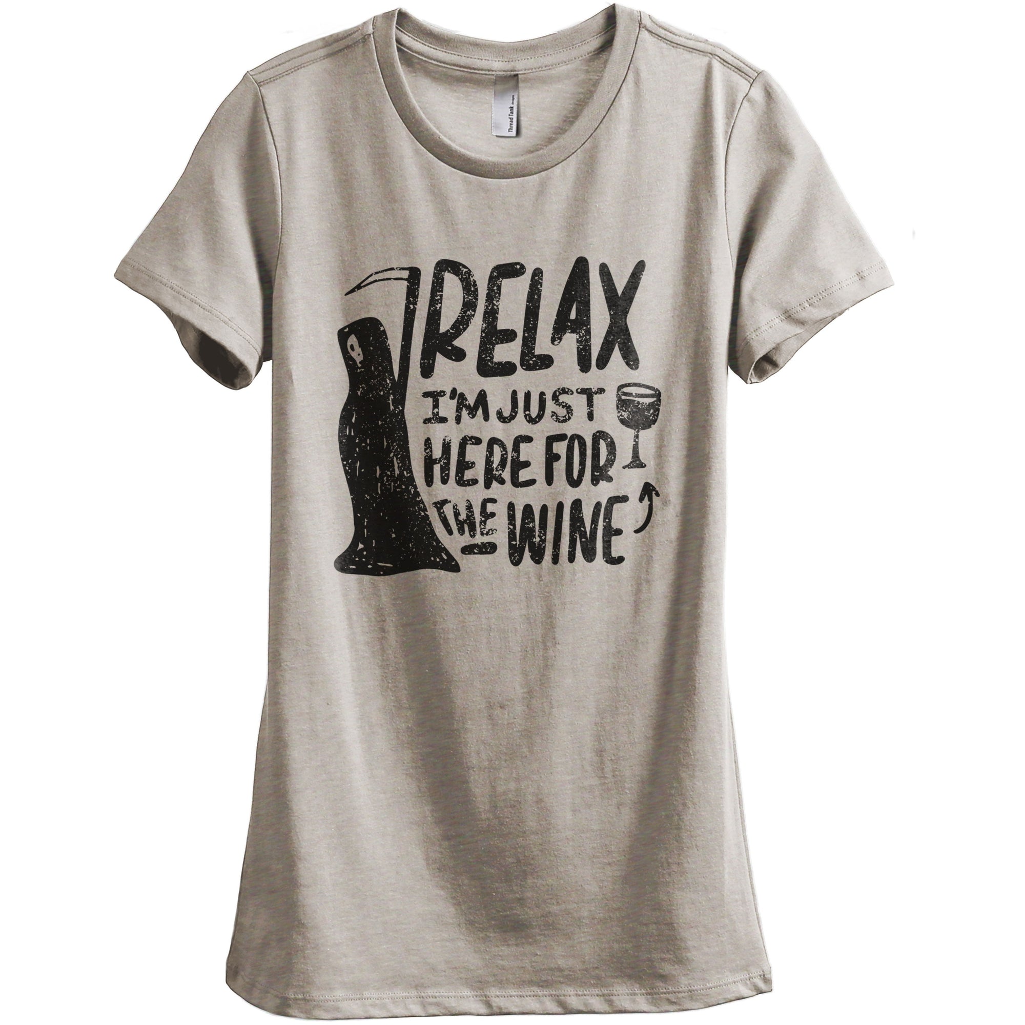 Thread Tank Will Wake Up Bacon Women's Relaxed T-Shirt Tee Heather Grey  Small at  Women's Clothing store