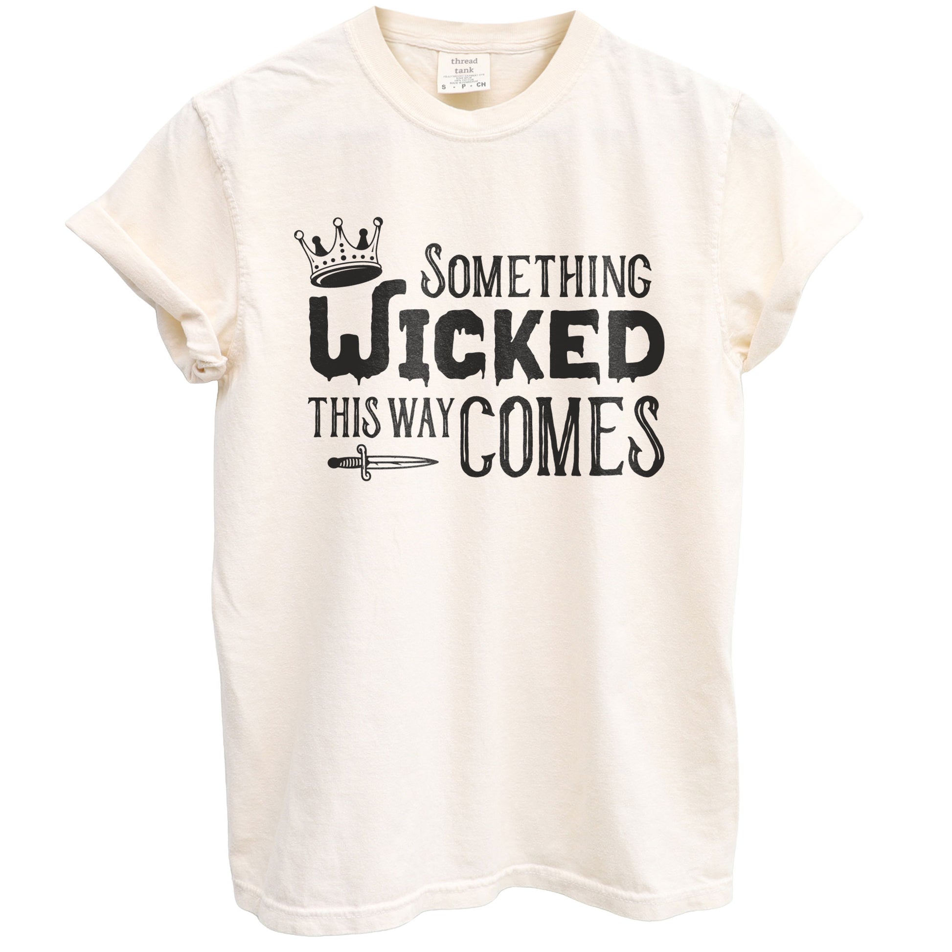 something wicked this way comes oversized garment dyed shirt
