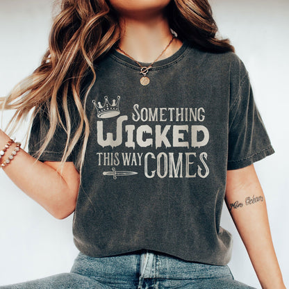 something wicked this way comes oversized garment dyed shirt