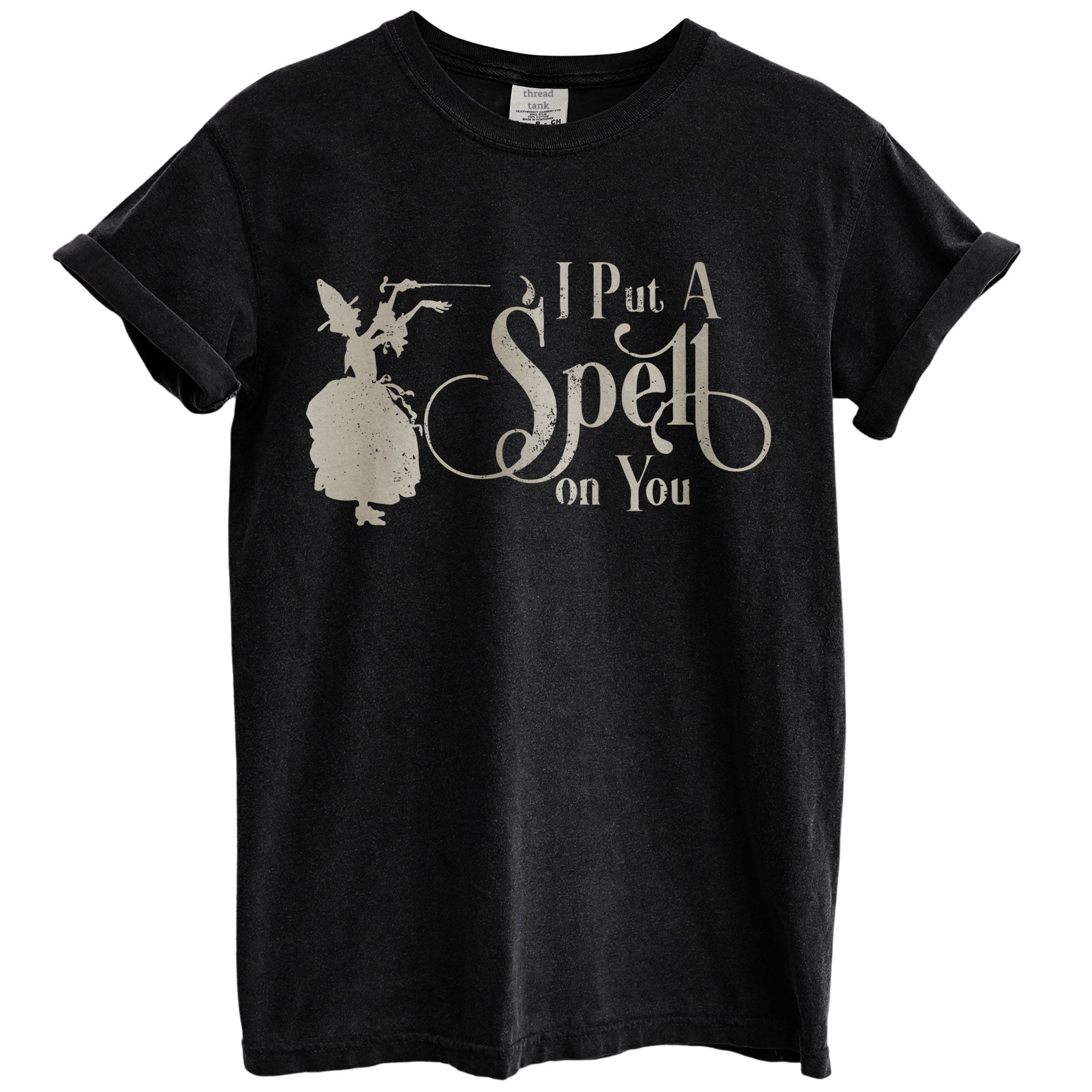 i put a spell on you oversized garment dyed shirt