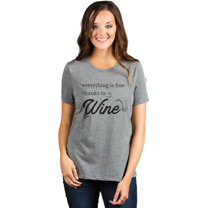 Everything Is Fine Thanks To Wine - Thread Tank | Stories You Can Wear | T-Shirts, Tank Tops and Sweatshirts