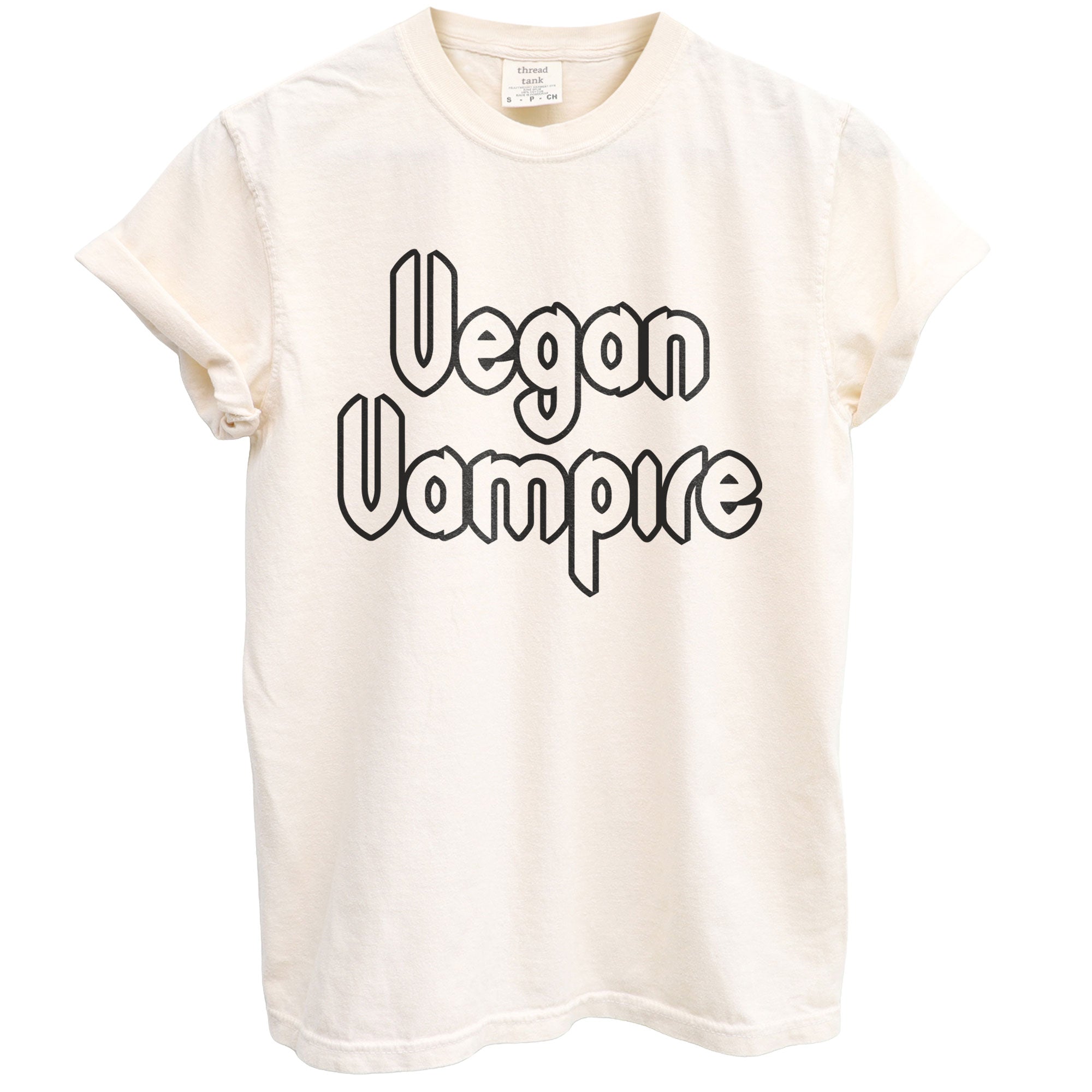 vegan vampire oversized garment dyed shirt